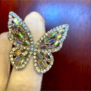 Sparkly Butterfly Ring NWOT